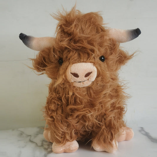 网红Highland Cow苏格兰高地牛毛绒玩具可爱长毛牛公仔现货